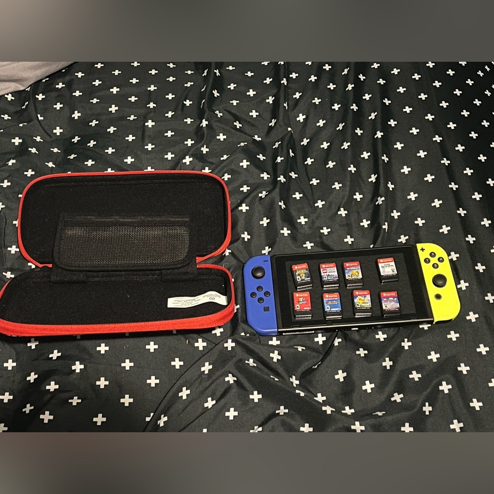 Barely used Nintendo switch and games